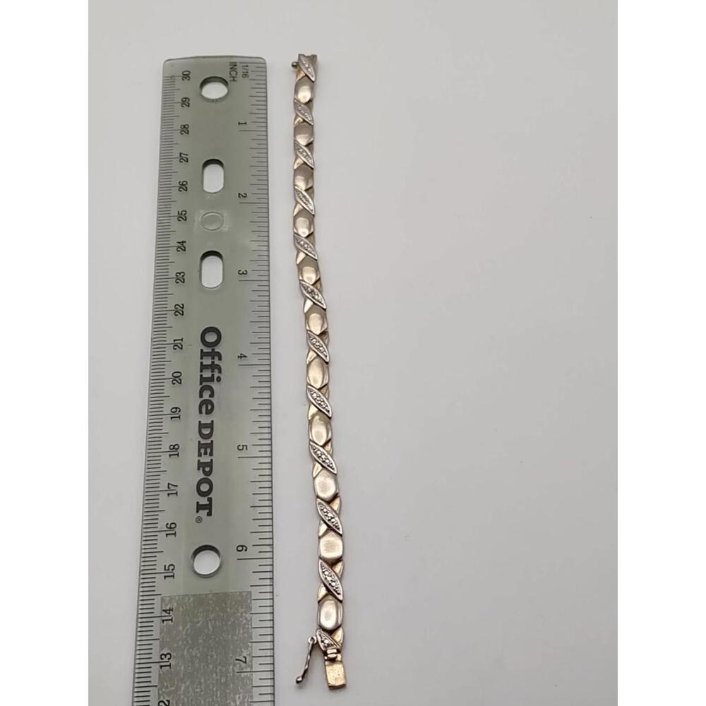 925 Fas Sterling Silver Gold Vermeil Bracelet - 10.86g View 3